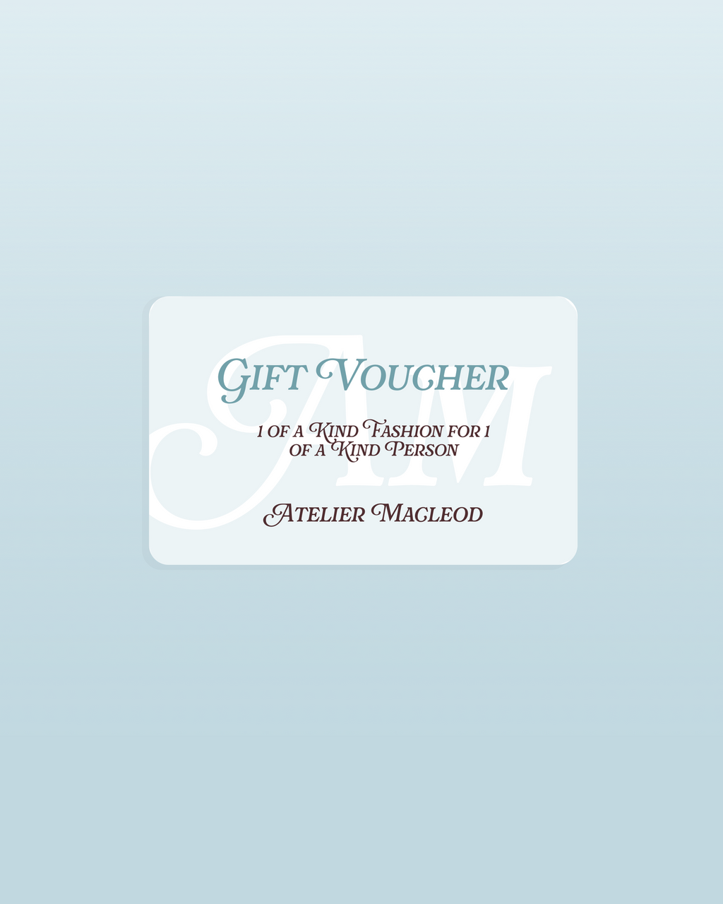 Eco-Friendly Fashion Gift Voucher | Unique Upcycled Clothing by Atelier Macleod