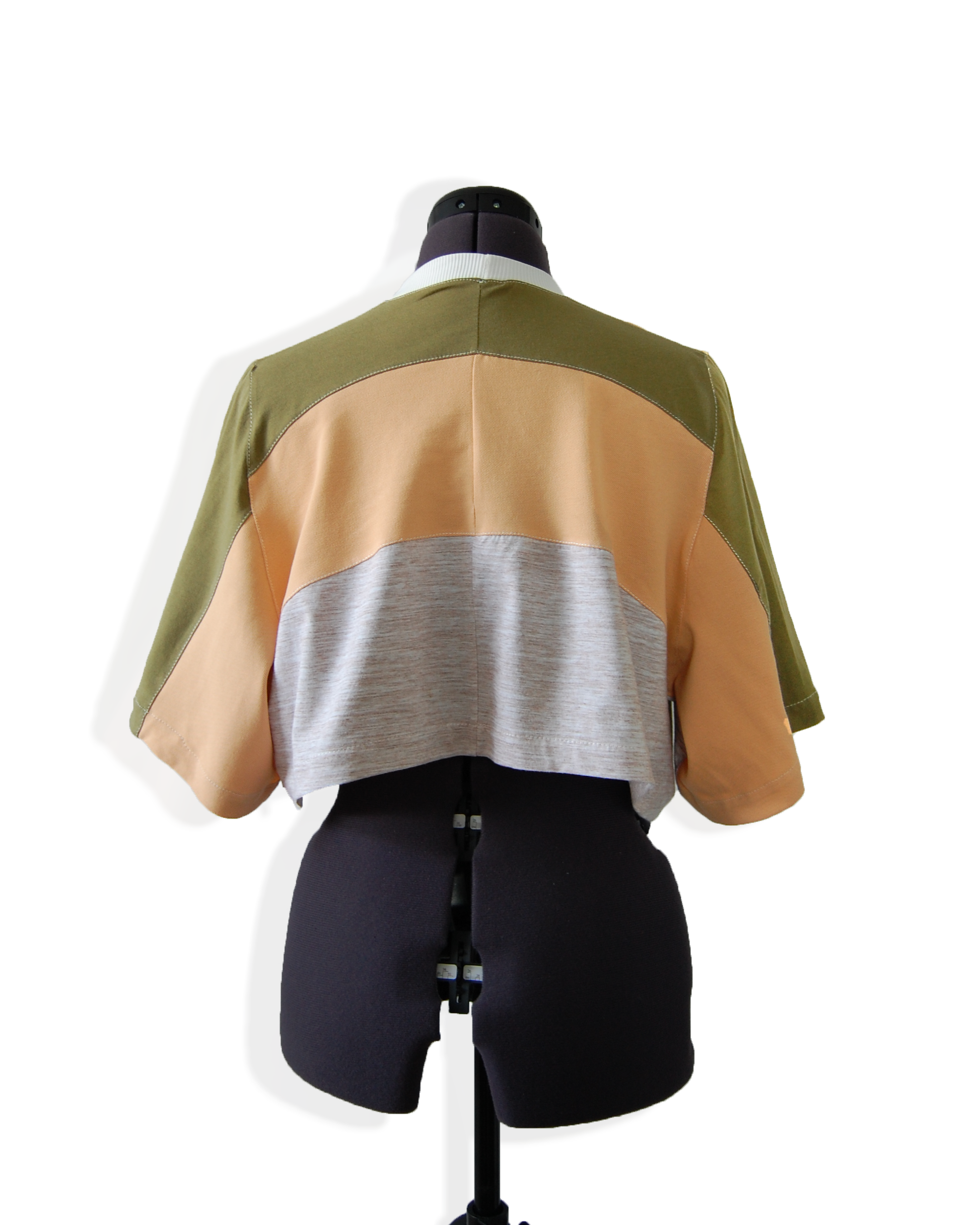 Pistachio Cake - Upcycled Boxy Fit Cropped Tee - UK 10