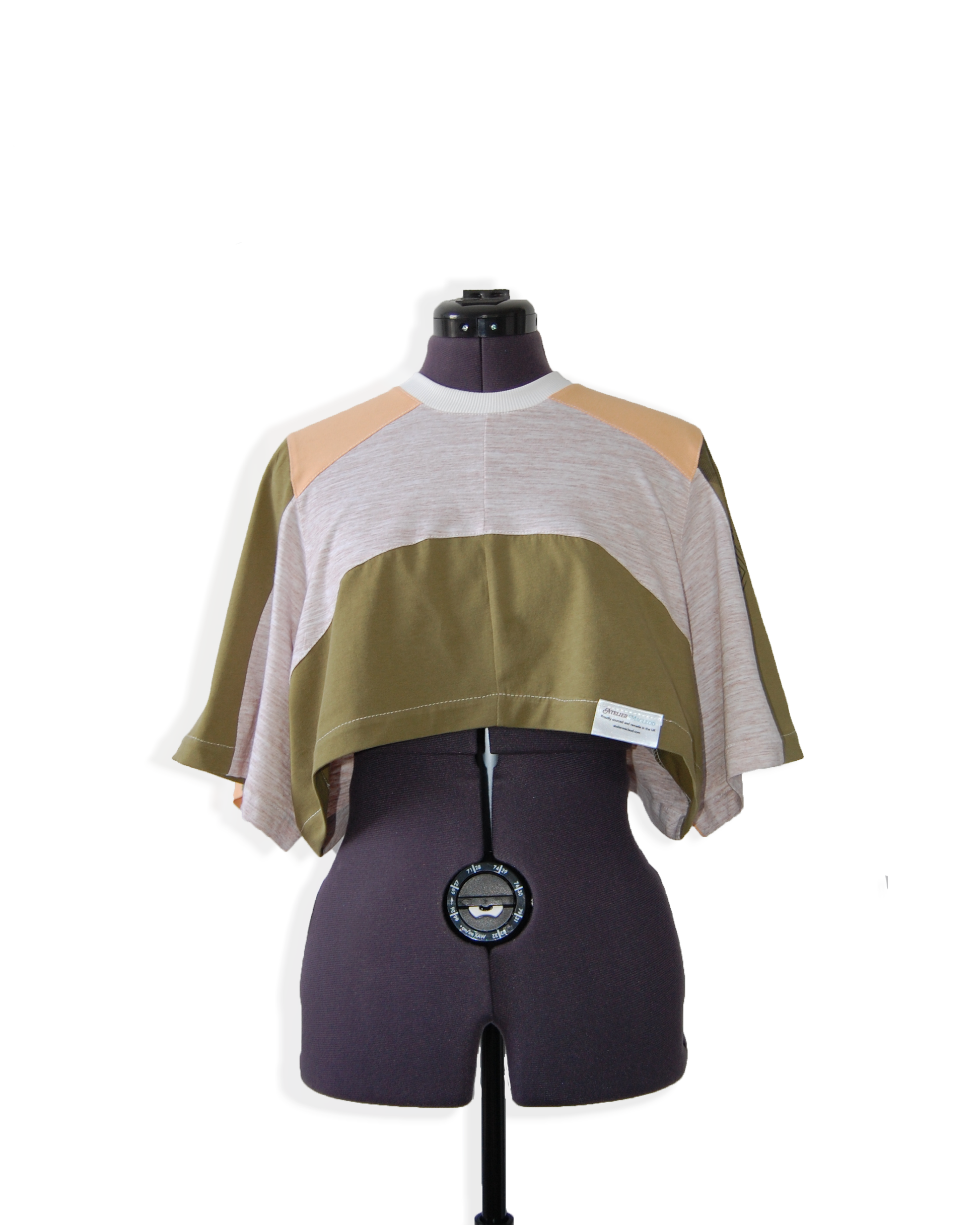 Pistachio Cake - Upcycled Boxy Fit Cropped Tee - UK 10