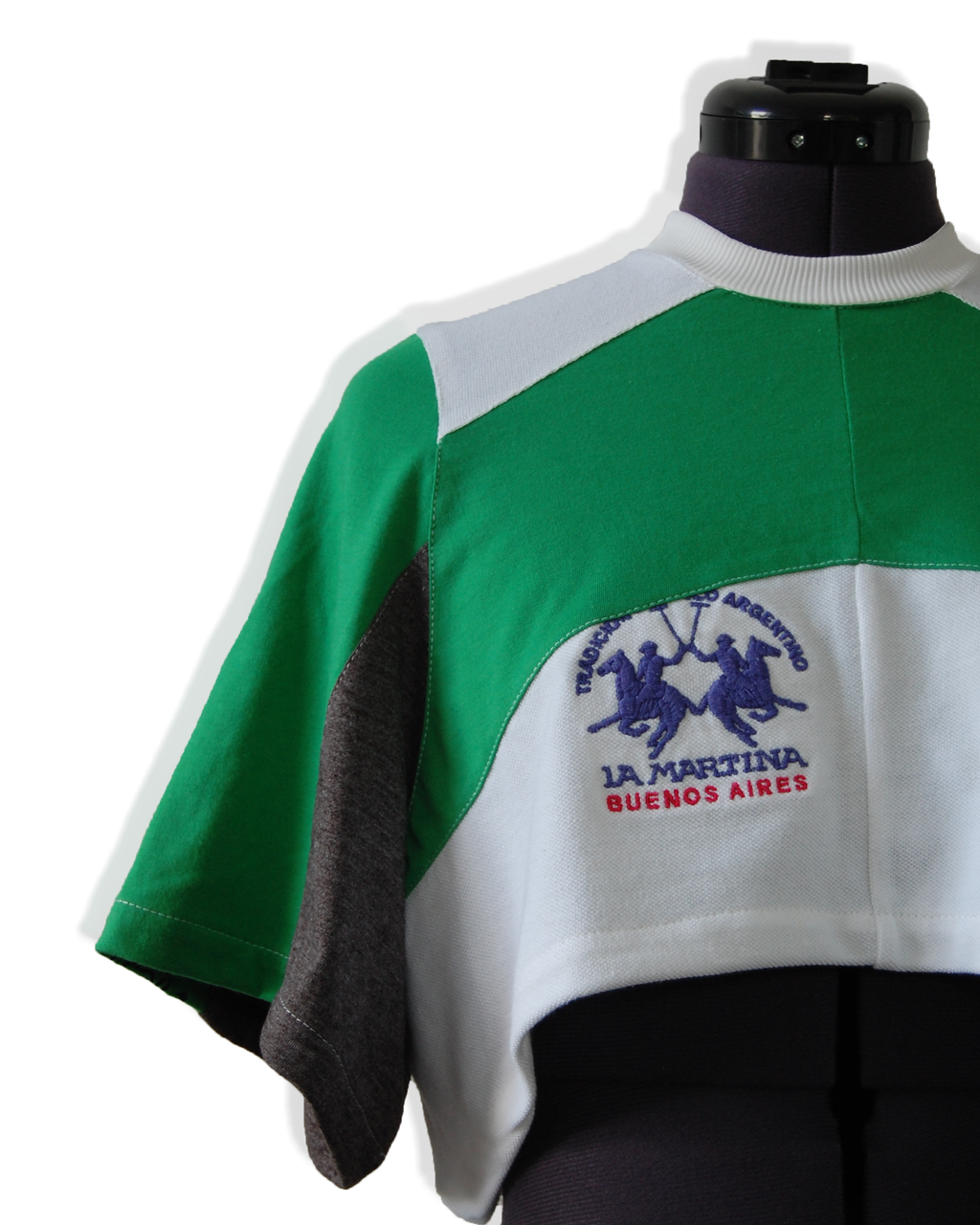 Green Ace - Upcycled Boxy Fit Cropped Tee - UK 6