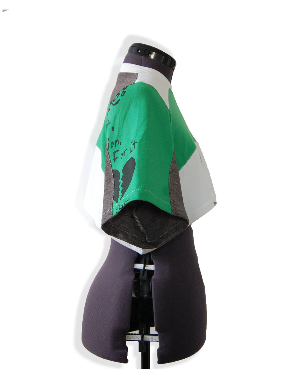 Green Ace - Upcycled Boxy Fit Cropped Tee - UK 6