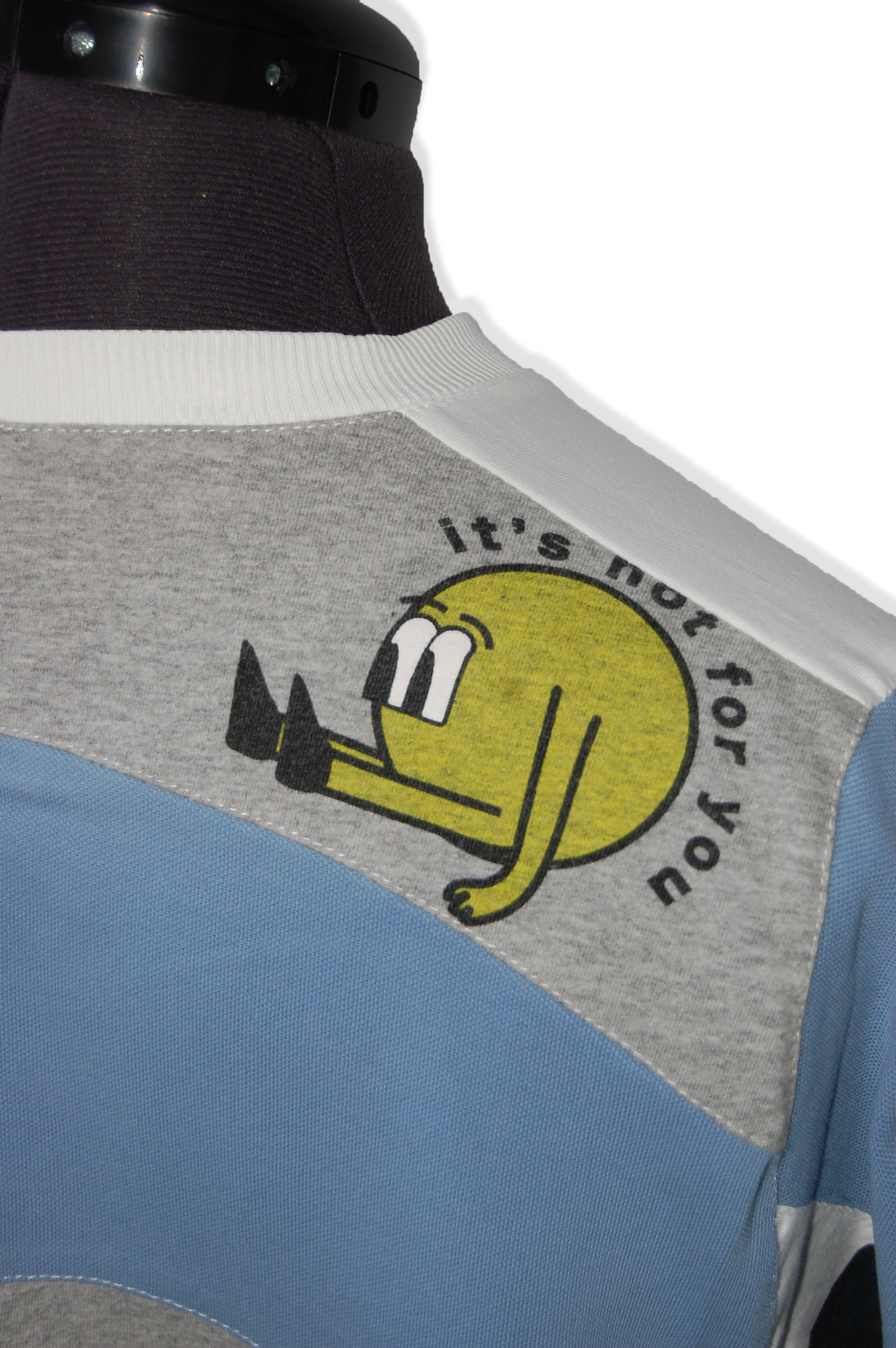 Blue Dreams - Upcycled Boxy Fit Cropped Tee - UK 12