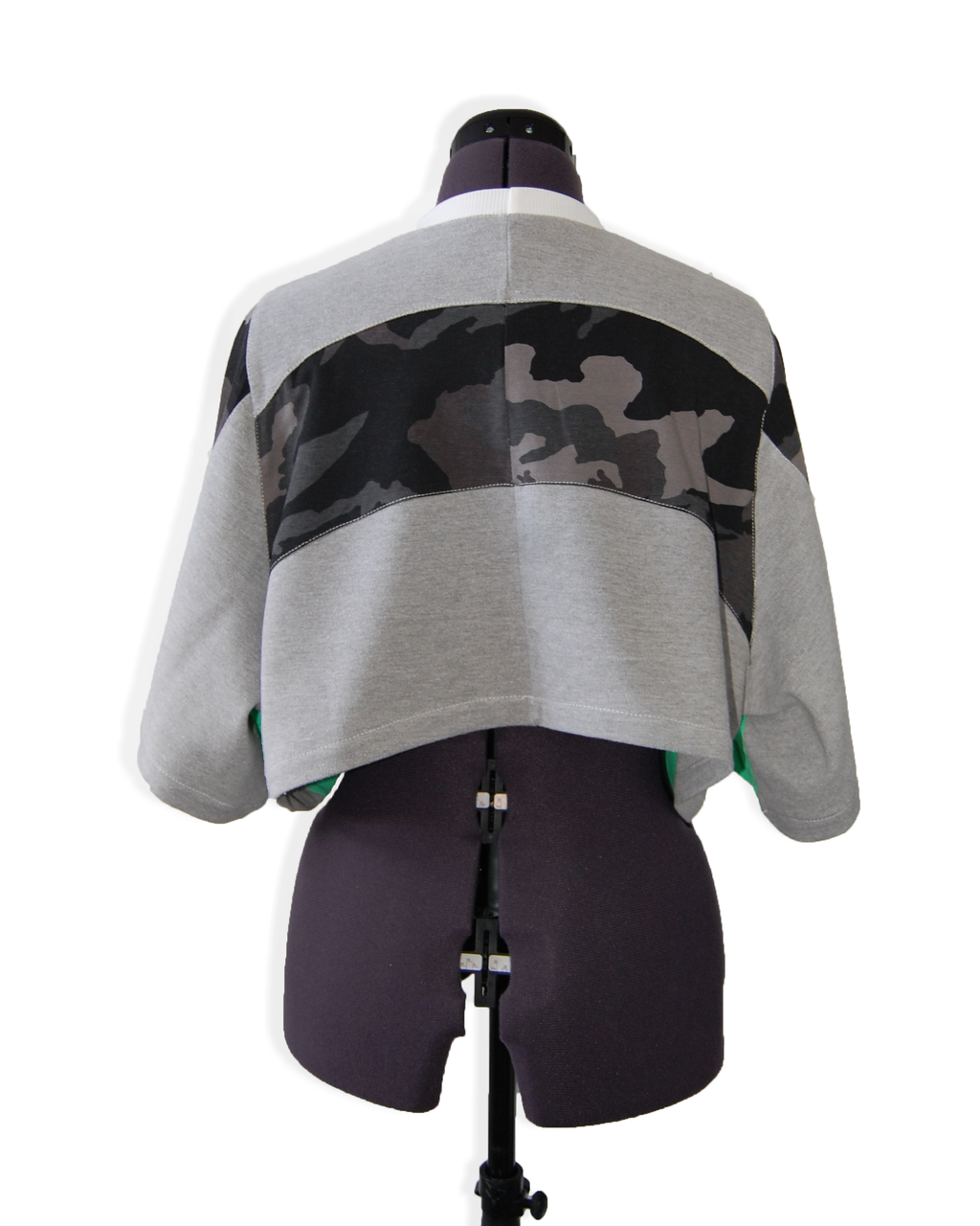 Green Warrior - Upcycled Boxy Fit Cropped Tee - UK 12