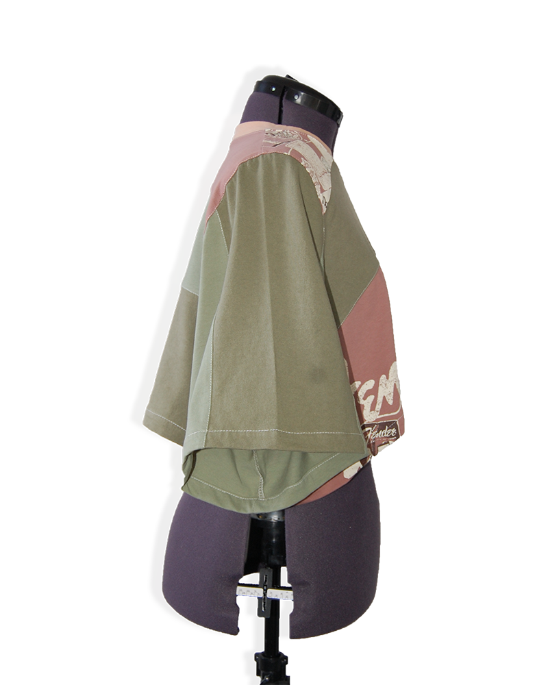 Earth Runners - Upcycled Boxy Fit Cropped Tee - UK 16