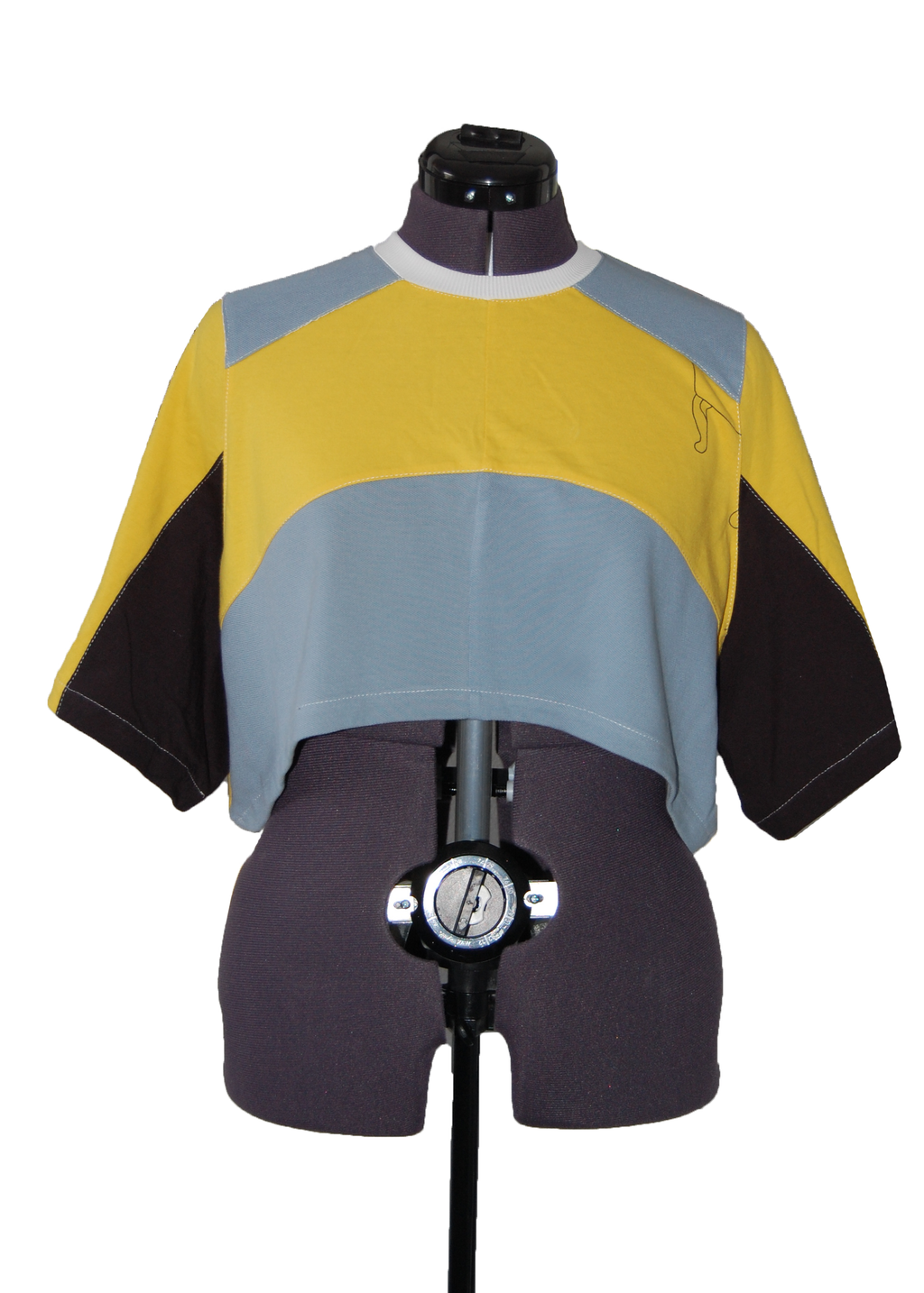Dami's Yellow Tee - Upcycled Boxy Fit Cropped Tee - UK 10