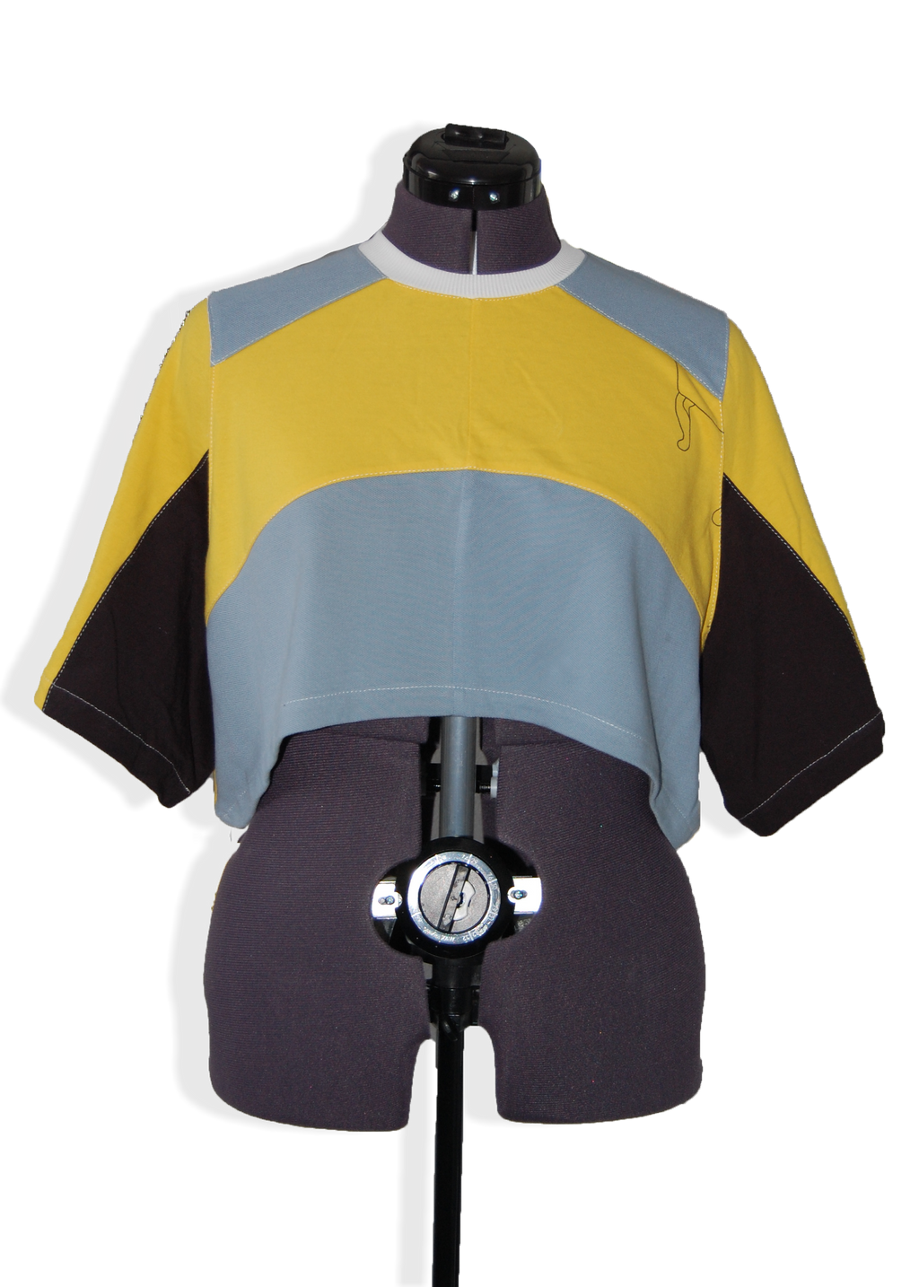 Dami's Yellow Tee - Upcycled Boxy Fit Cropped Tee - UK 10