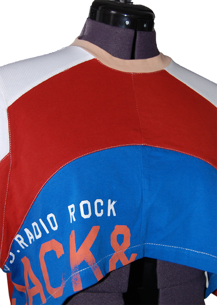 Mac's Upcyled Tee - Upcycled Boxy Fit Cropped Tee - Size 8